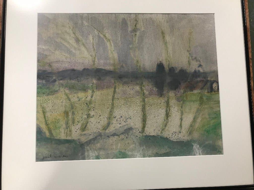 aquarel gouache landschap, Gouache, Impressionistisch, Ophalen of Verzenden, Landschap