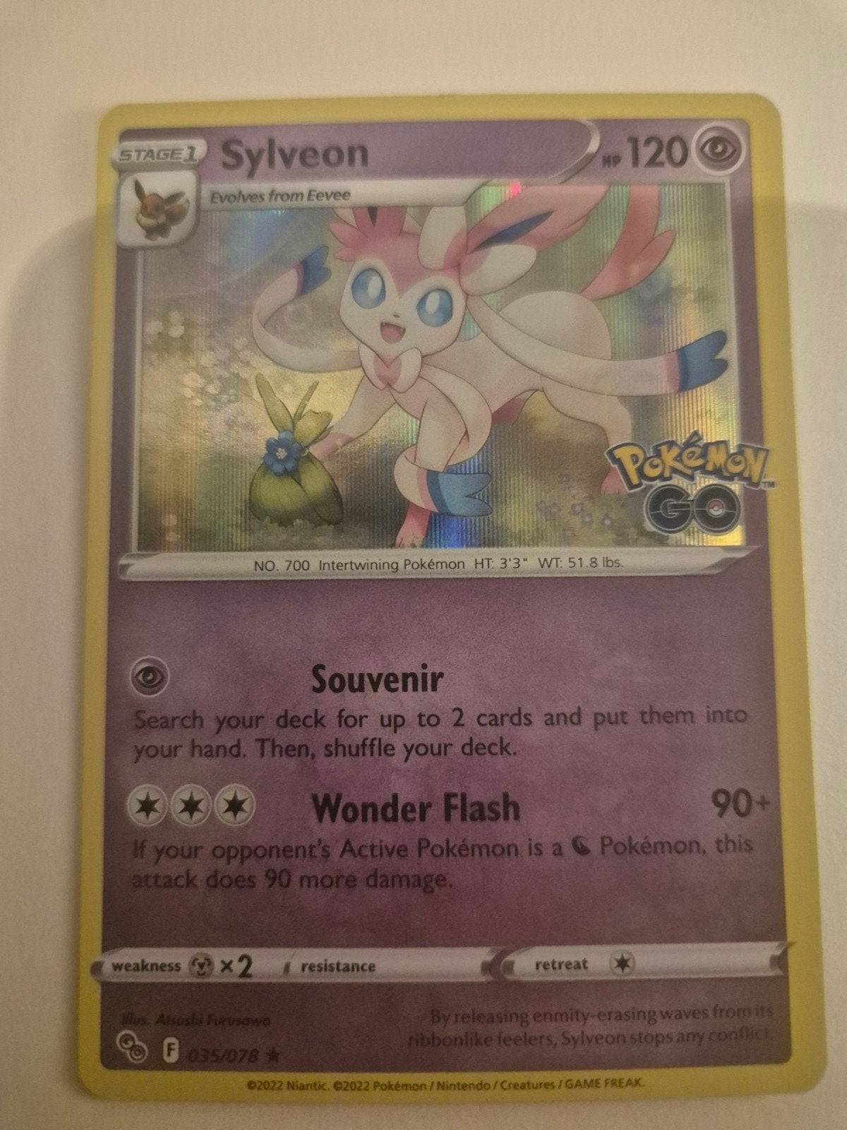 silveon pokemon slordig and shield 035/078, Ophalen of Verzenden, Zo goed als nieuw, Losse kaart, Foil