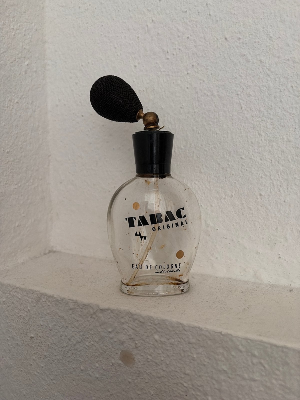 Vintage Tabac Original Eau de Cologne flacon met pompje, Ophalen of Verzenden, Gebruikt