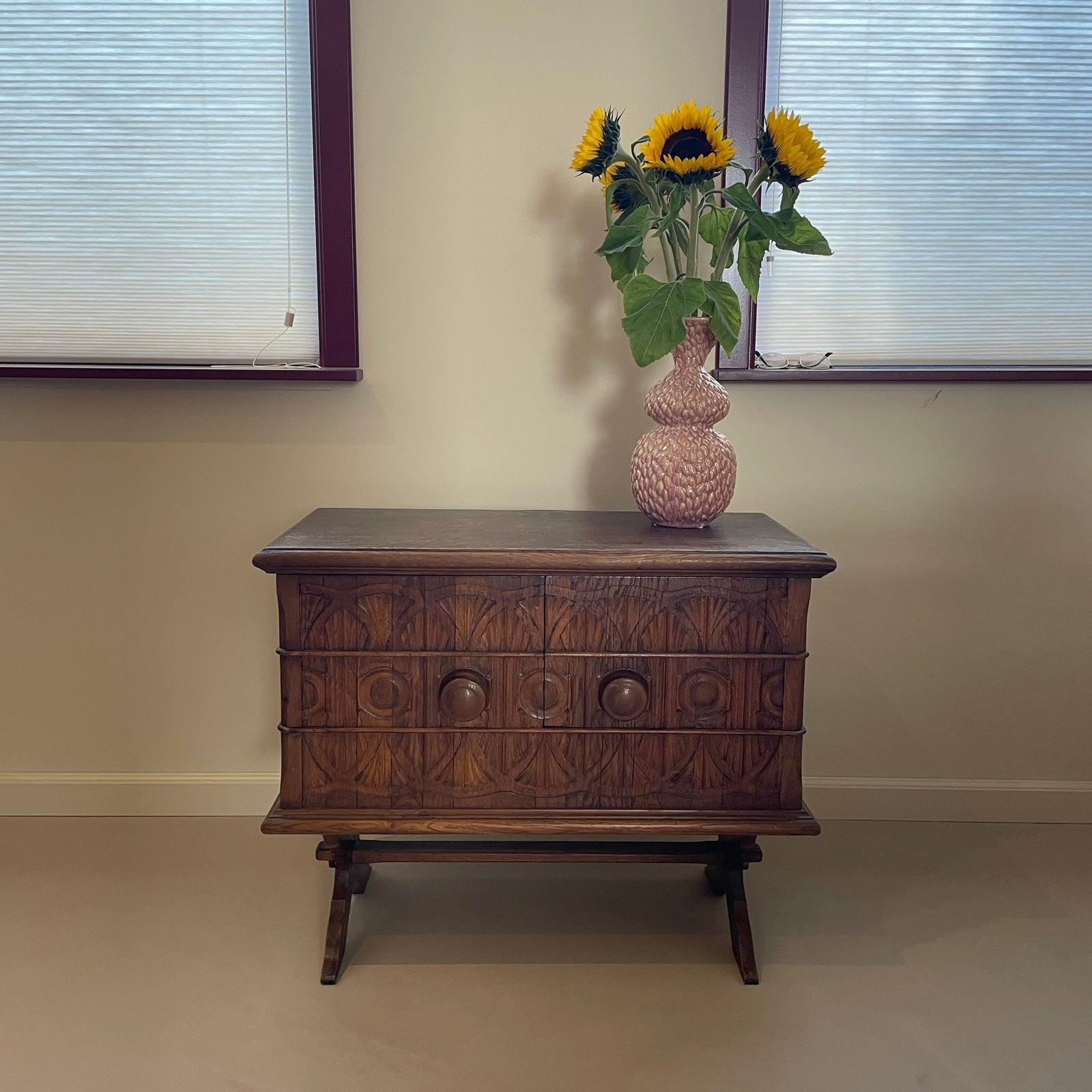 Vintage houten kastje Art Deco, Huis en Inrichting, Ophalen, Zo goed als nieuw, 25 tot 50 cm, 50 tot 100 cm