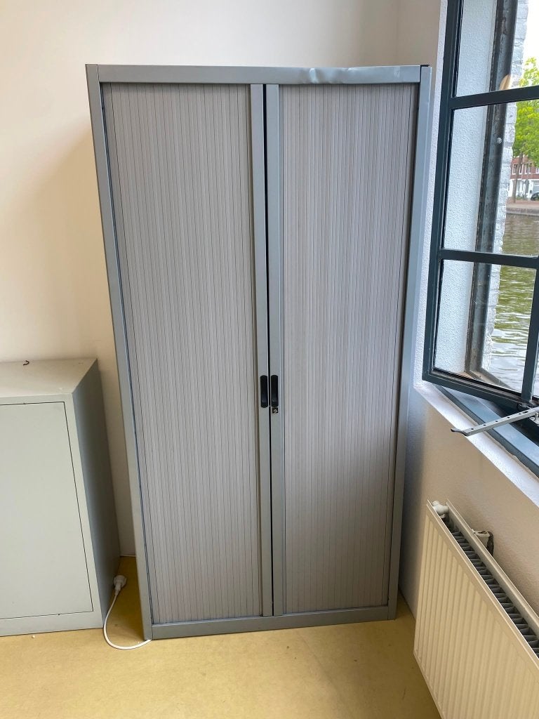 Archiefkasten staal (gratis!), Huis en Inrichting, Kasten | Roldeurkasten en Archiefkasten, Ophalen, Gebruikt, 50 tot 100 cm, 150 tot 200 cm