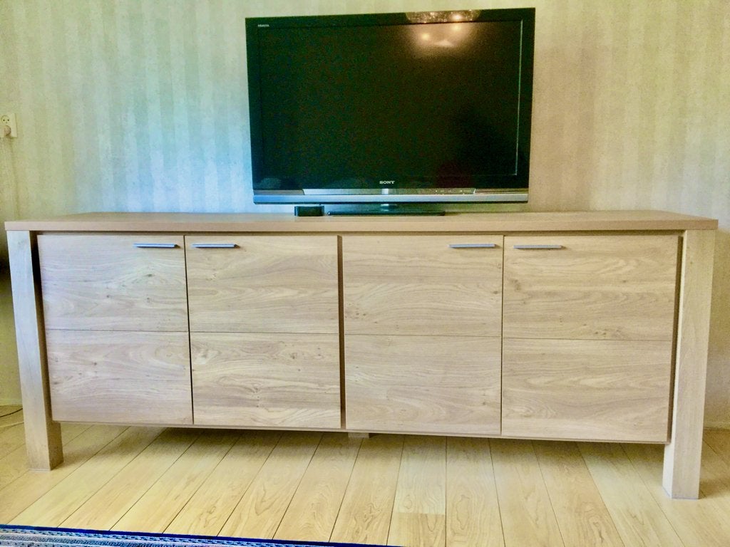 Dressoir Pronto Wonen (216 cm) acacia wood decor, Huis en Inrichting, Kasten | Dressoirs, Ophalen, Zo goed als nieuw, 25 tot 50 cm