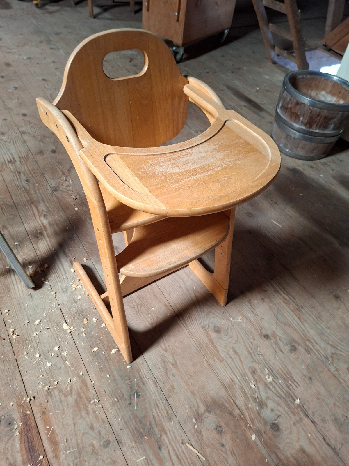 Houten meegroei-kinderstoel, Ophalen, Gebruikt, Meegroeistoel