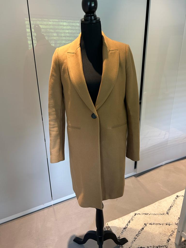 Zara Woman Camelkleurige Wollen Jas - Maat M, Ophalen of Verzenden, Zo goed als nieuw, Maat 38/40 (M), Beige