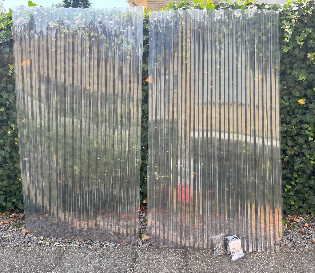 Golfplaten 200 cm 2 stuks, Ophalen, Overige kleuren, Zo goed als nieuw, 15 m² of meer