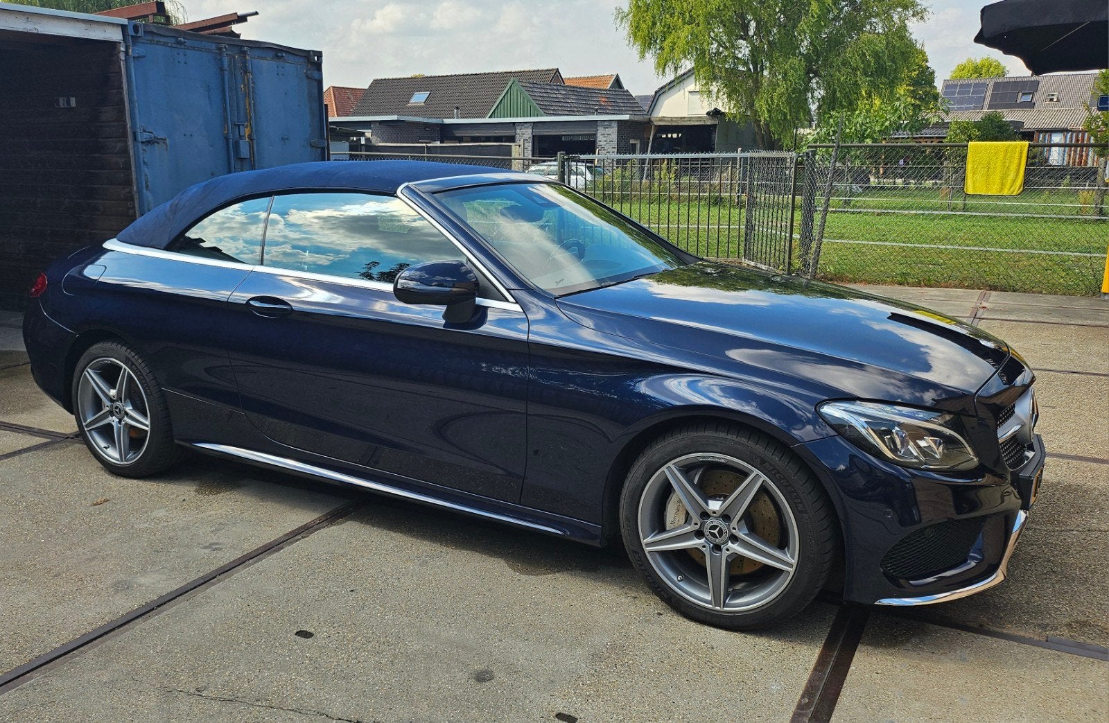 Mercedes-Benz C-Klasse C200 184pk 9G-TRONIC 2017 Blauw, 1800 kg, 4 cilinders, Cabriolet, Leder