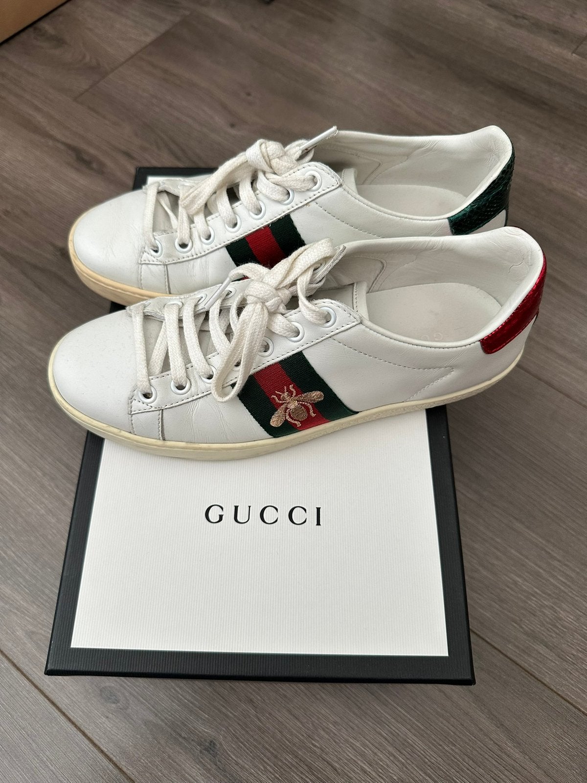 Gucci Ace sneakers 35,5, Ophalen of Verzenden, Zo goed als nieuw, Zwart, Sneakers of Gympen