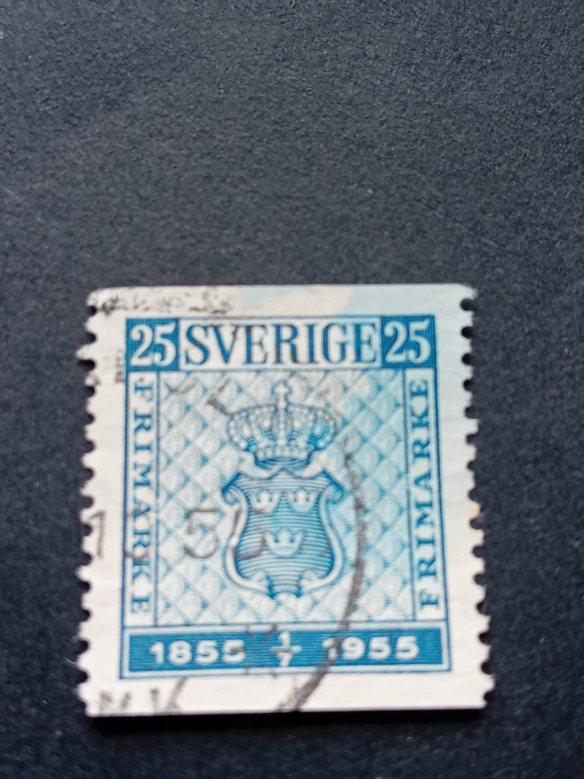Zweedse Postzegel 25 Sverige 1855-1955, Ophalen of Verzenden, Overige landen