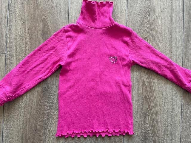Een roze longsleeve coltrui met strass steentjes maat 74, Kinderen en Baby's, Babykleding | Maat 74, Ophalen, Meisje, Zo goed als nieuw