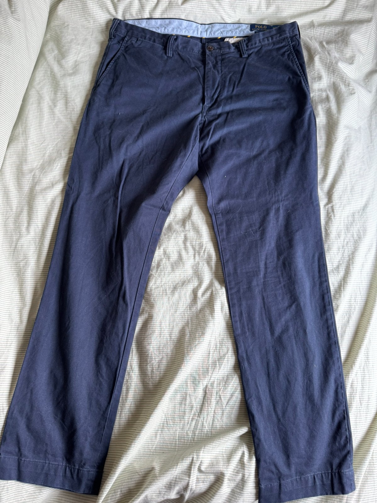 Polo ralph lauren mooie stretch chino w36 l32 ., Ophalen of Verzenden, Zo goed als nieuw, Maat 56/58 (XL), Blauw