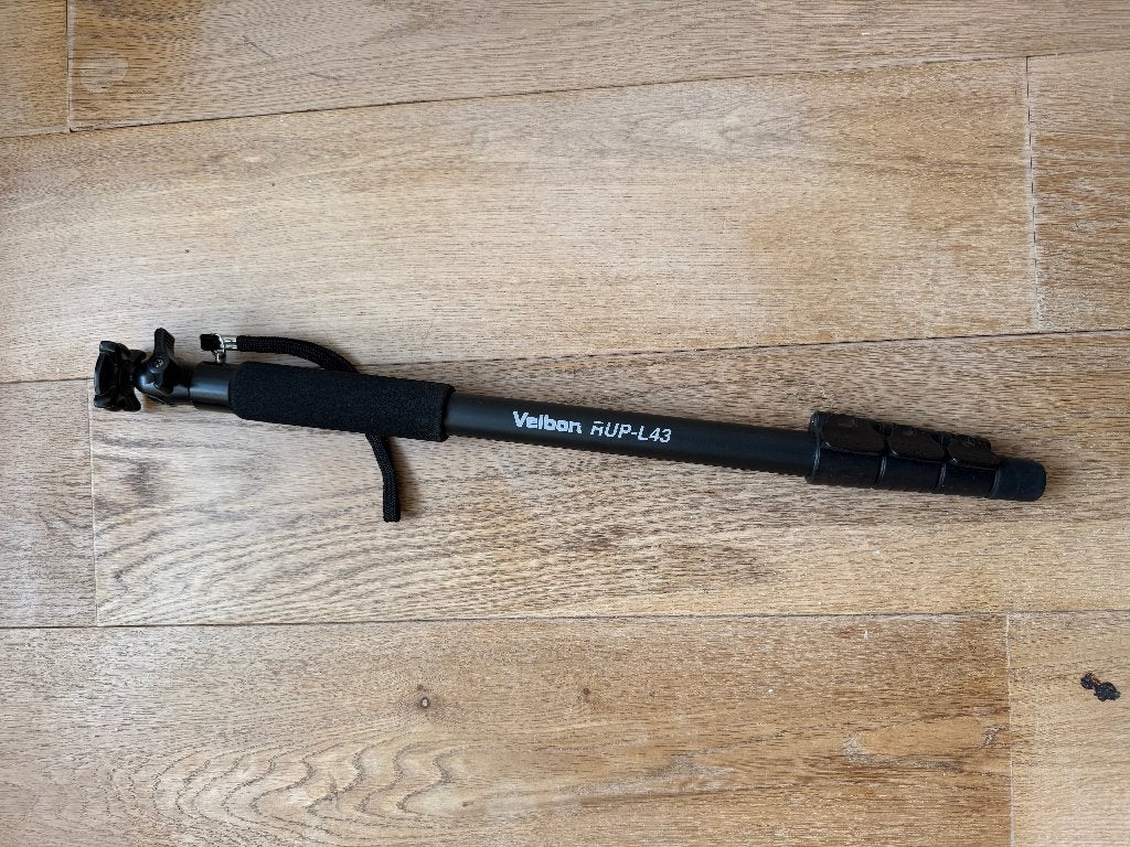 Velbon RUP-L43 monopod / eenbeenstatief met balhoofd, Gebruikt, Velbon, Eenpoot, Monopod functie