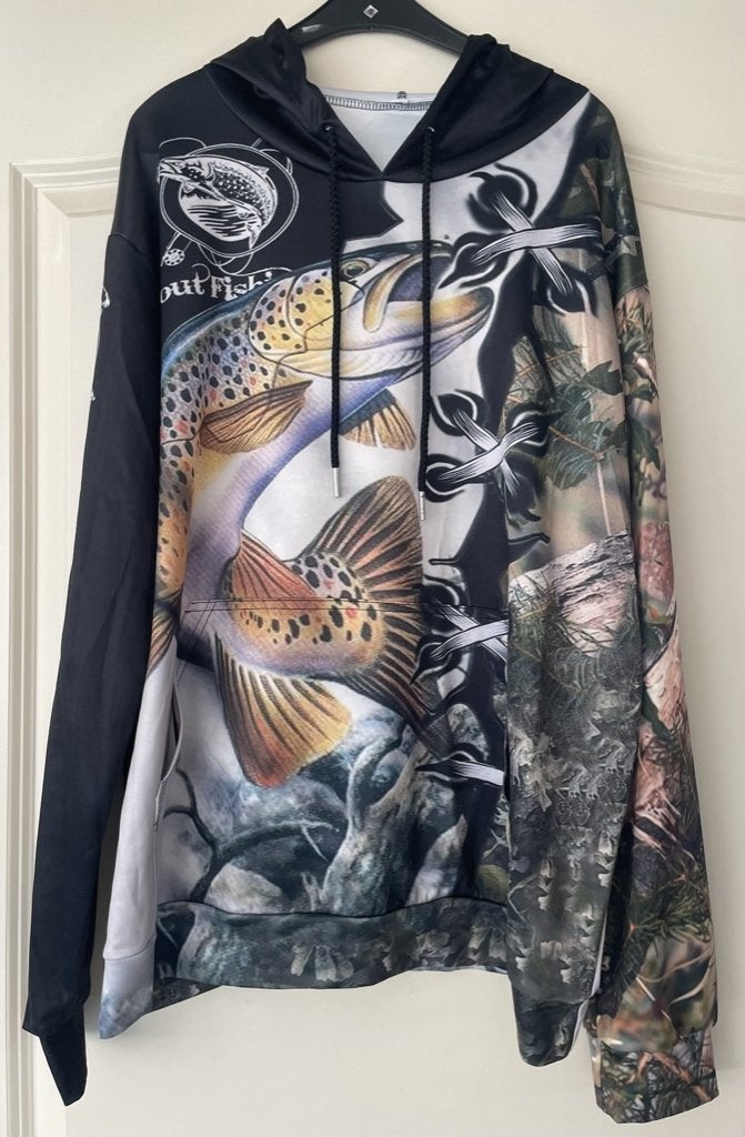 Funhoodie (vlieg)visser XXL, Ophalen of Verzenden, Zo goed als nieuw, Overige maten, Zwart