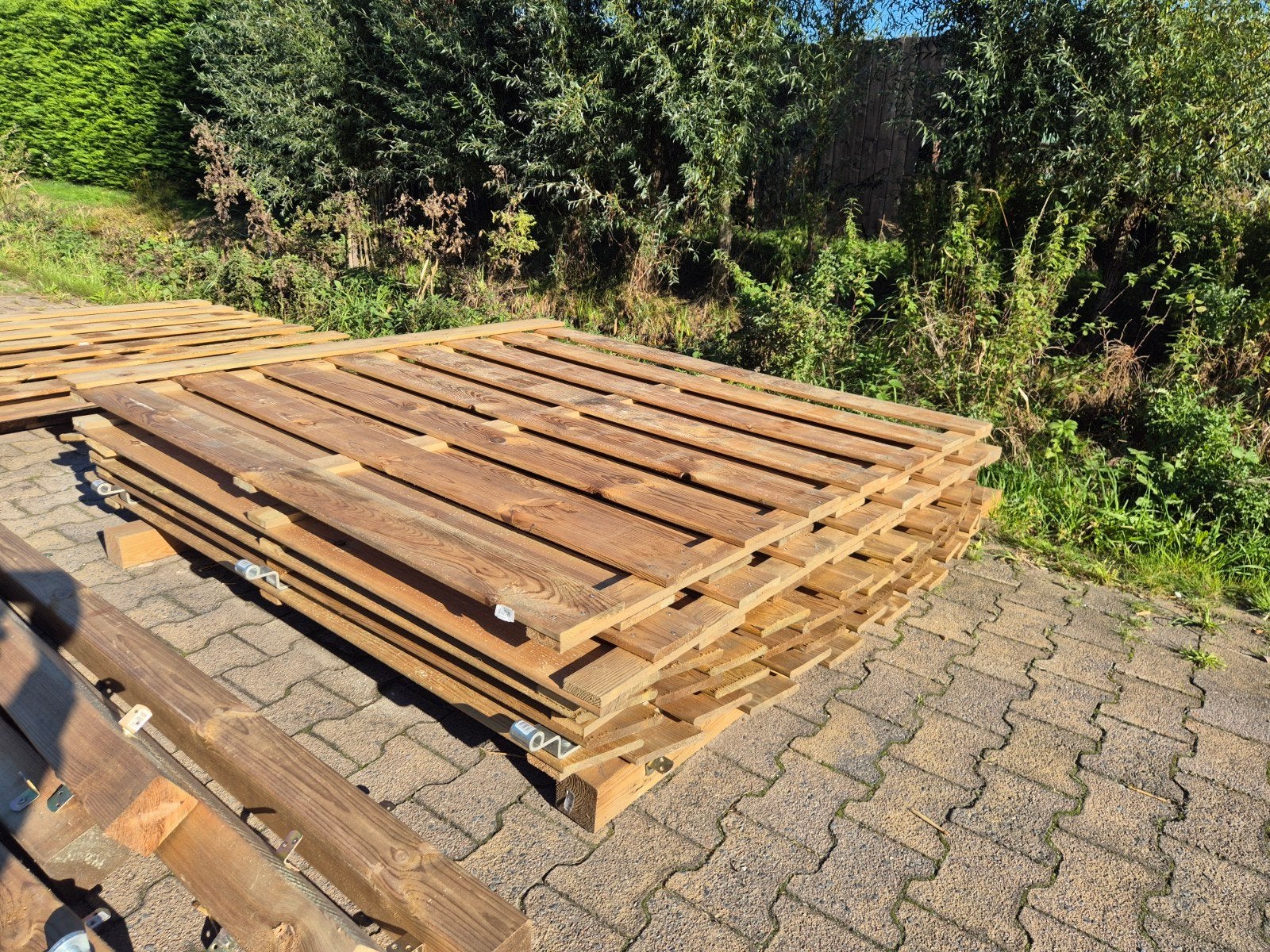 Diverse Schuttingdelen - Rond & Vierkant - Inclusief deur, Tuin en Terras, Ophalen of Verzenden, Nieuw, Hout