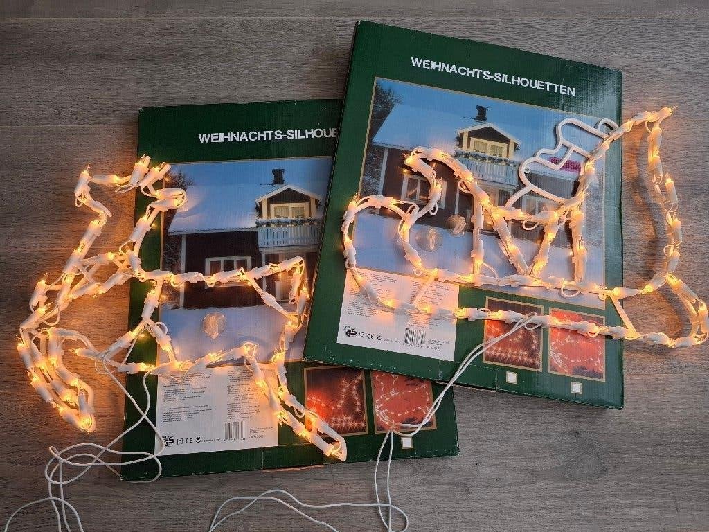 Kerstverlichting Rendier+arreslee, Diversen, Ophalen of Verzenden, Zo goed als nieuw