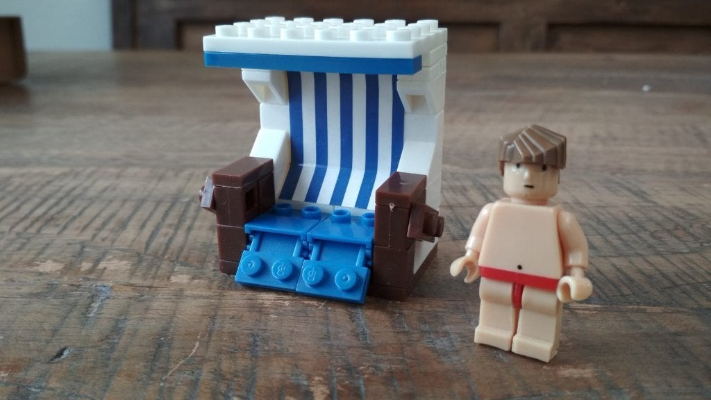 Bouwstenen boot, jetski en strandstoel, past op Lego, Ophalen of Verzenden, Zo goed als nieuw