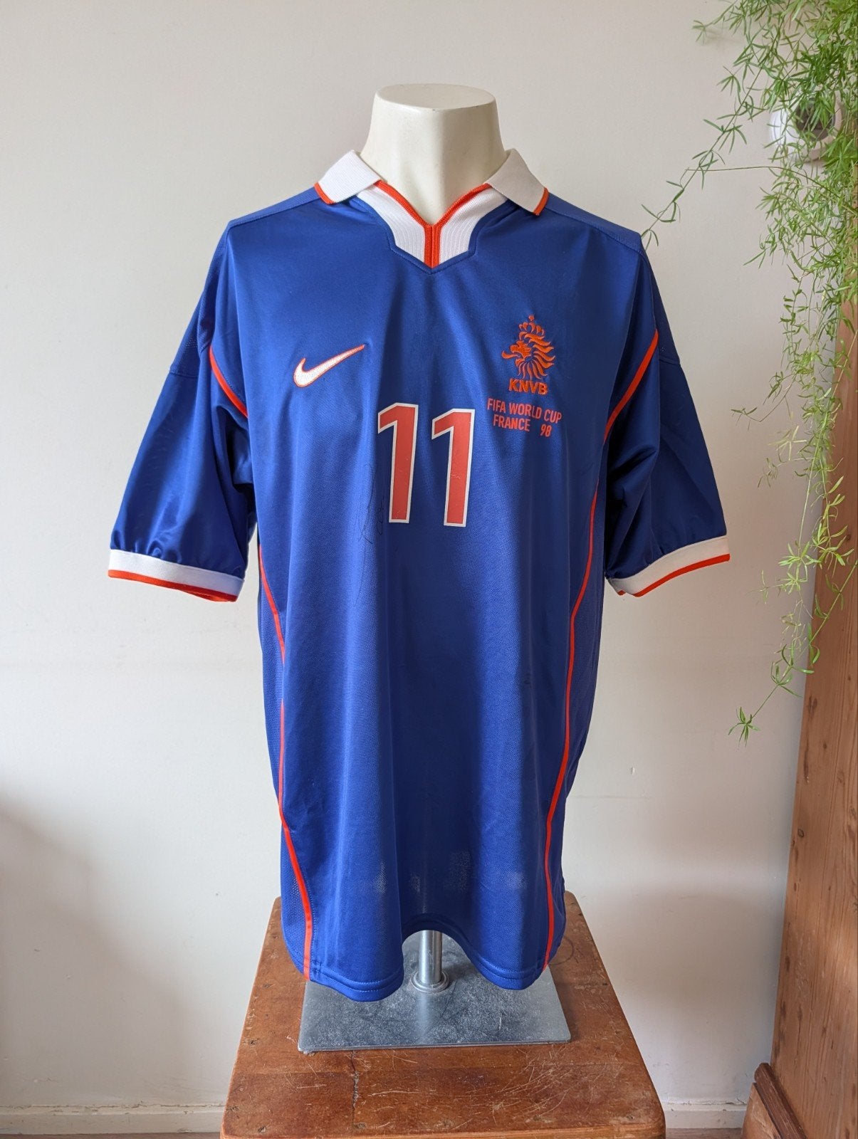 Match shirt Philip Cocu - WK 1998 – #11 – gesigneerd, Maat XL, Ophalen of Verzenden, Nieuw, Shirt