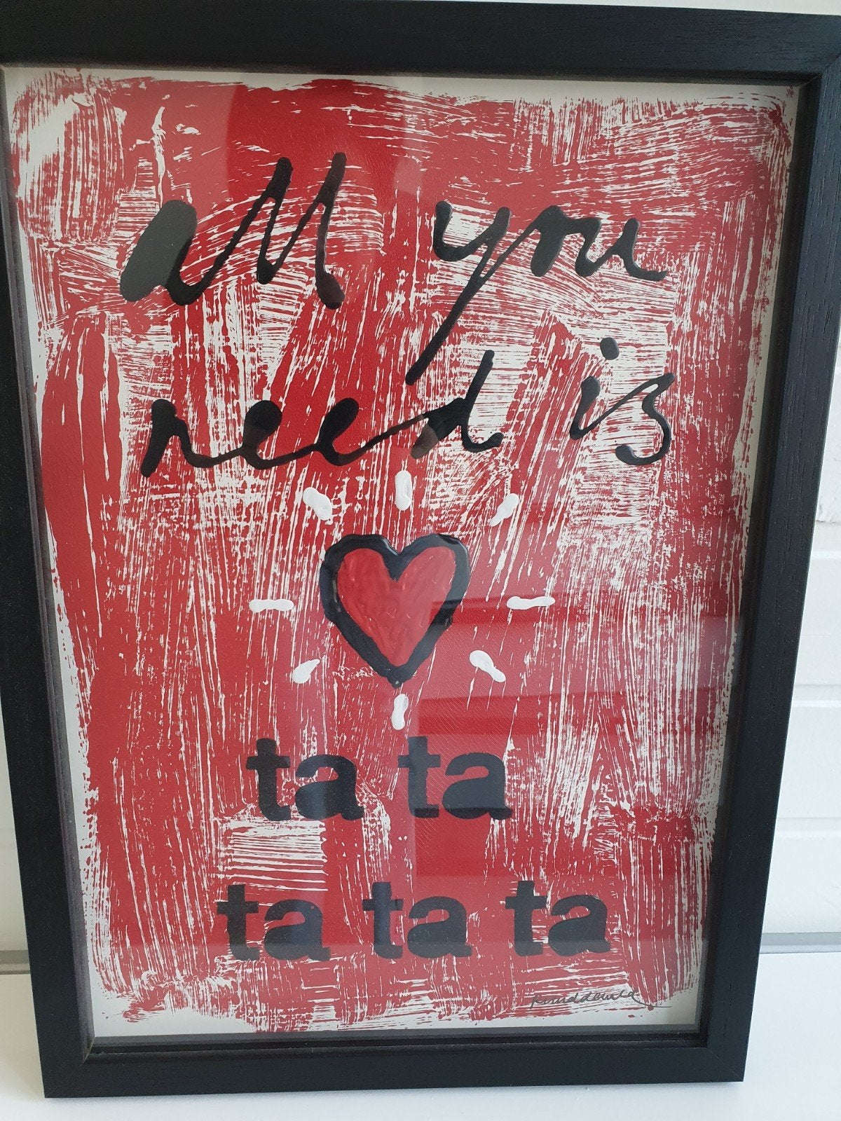 Ingelijste print 'All you need is love' - Ruud de Wild, Ophalen