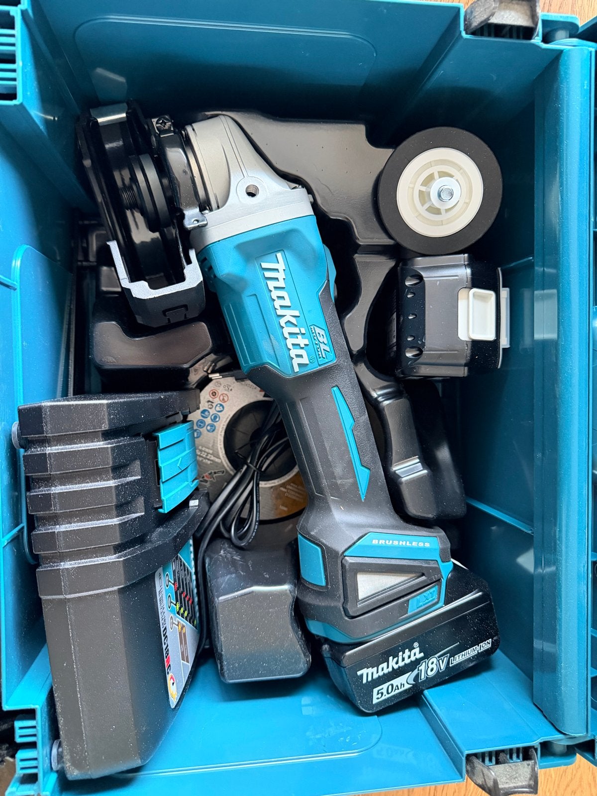 Makita Haakse Slijper DGA504Z 18V Li-Ion Accu, Ophalen of Verzenden, Zo goed als nieuw, Haakse slijper, Makita