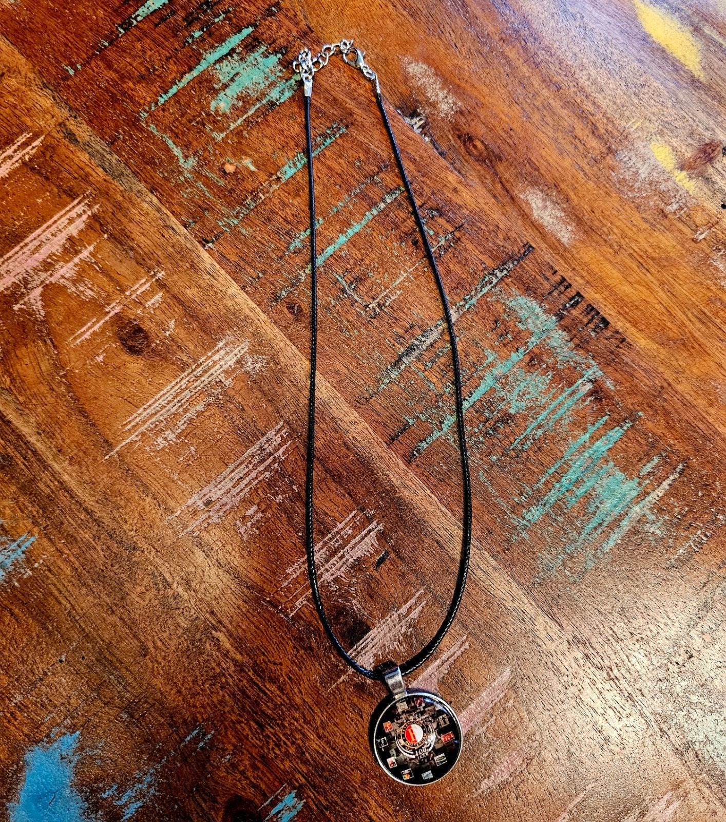Feyenoord Ketting met Hanger, Zwart, Nieuw, Ophalen of Verzenden, Overige materialen