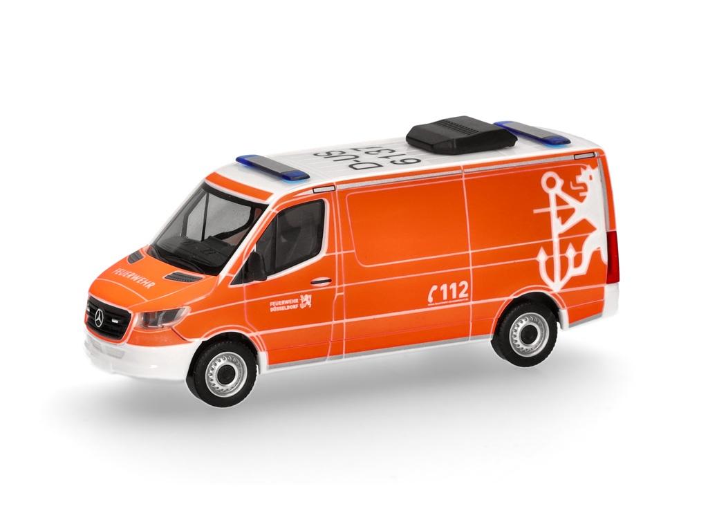 Herpa H099028 - MB Sprinter '18 Feuerwehr Düsseldorf 1:87, Ophalen of Verzenden, Nieuw, Bus of Vrachtwagen, Herpa
