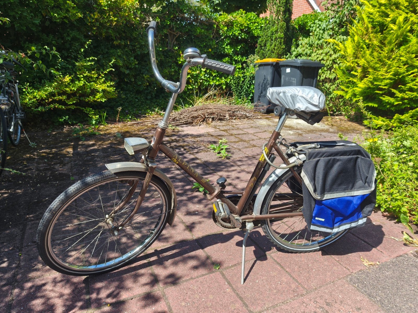 Vintage Damesfiets met Fietstassen - Gebruikt, Overige merken, Gebruikt, Velgrem, Ophalen of Verzenden