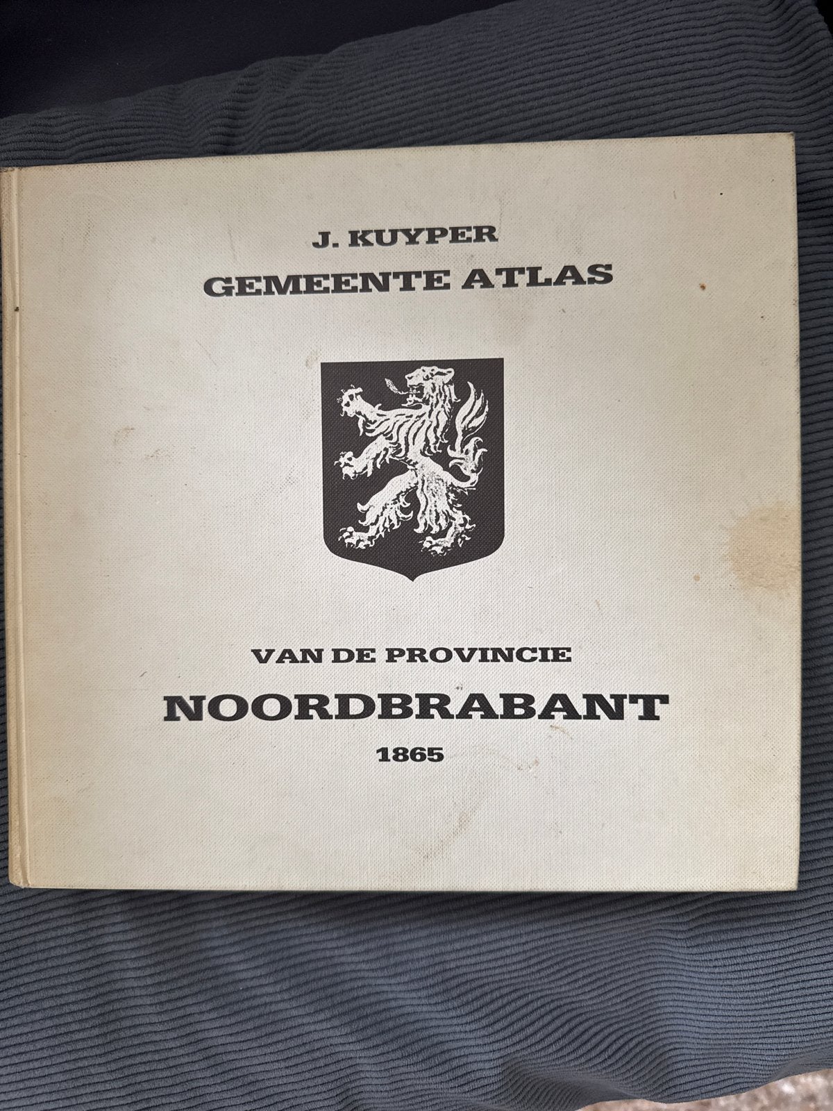 J. Kuyper Gemeente Atlas Noordbrabant 1865, Boeken, Gelezen, Overige atlassen, Ophalen of Verzenden, 1800 tot 2000