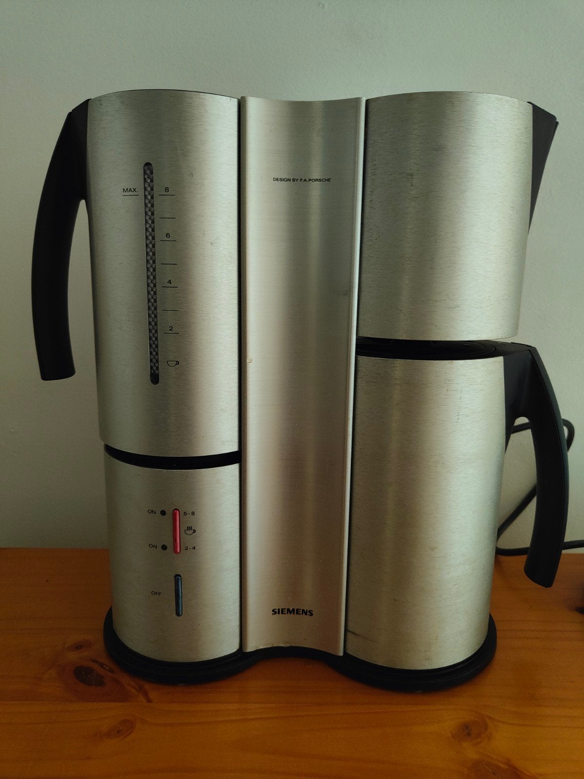 Siemens koffiezetapparaat - Design by F.A. Porsche, Gebruikt, Koffiemachine, Gemalen koffie, Ophalen of Verzenden