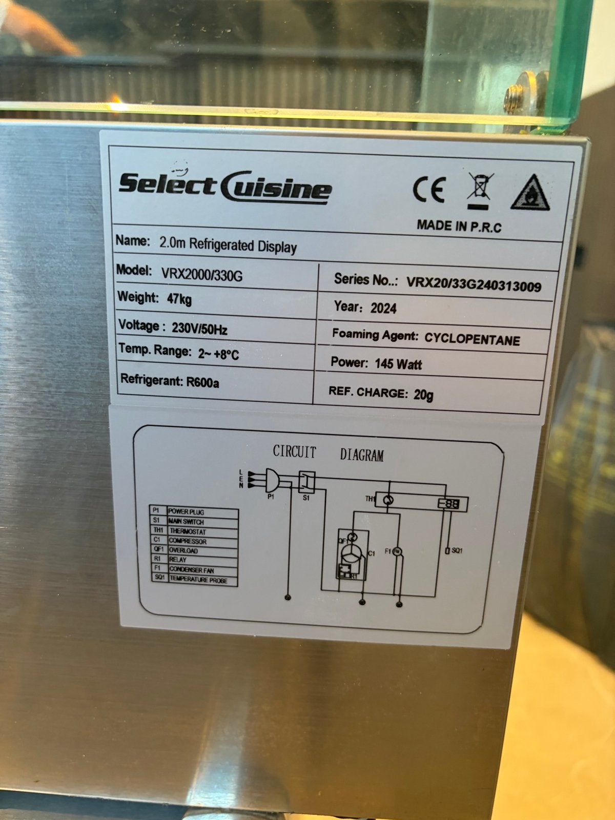 Select Cuisine Gekoelde Vitrine VRX2000/330G (2024), Ophalen, Gebruikt, Barinrichting