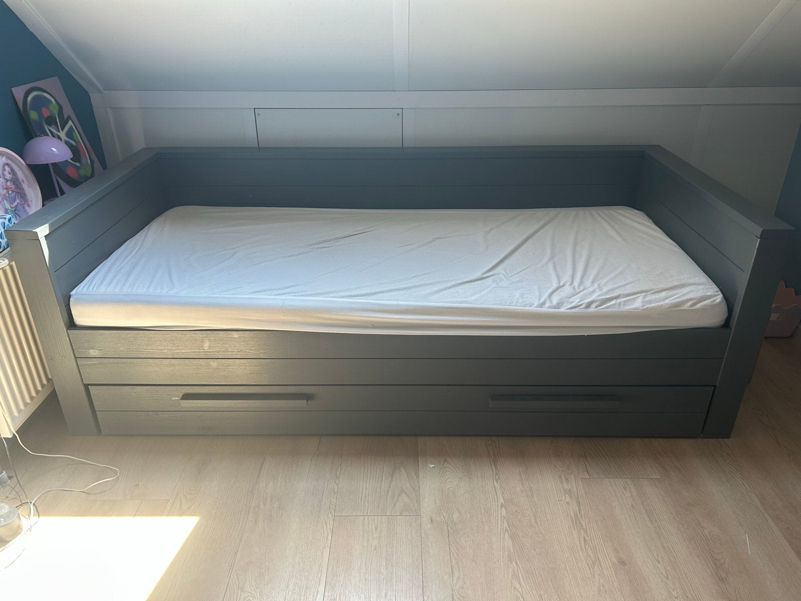 Woood - bedbank dennis, Ophalen, Gebruikt, 90 cm, Eenpersoons