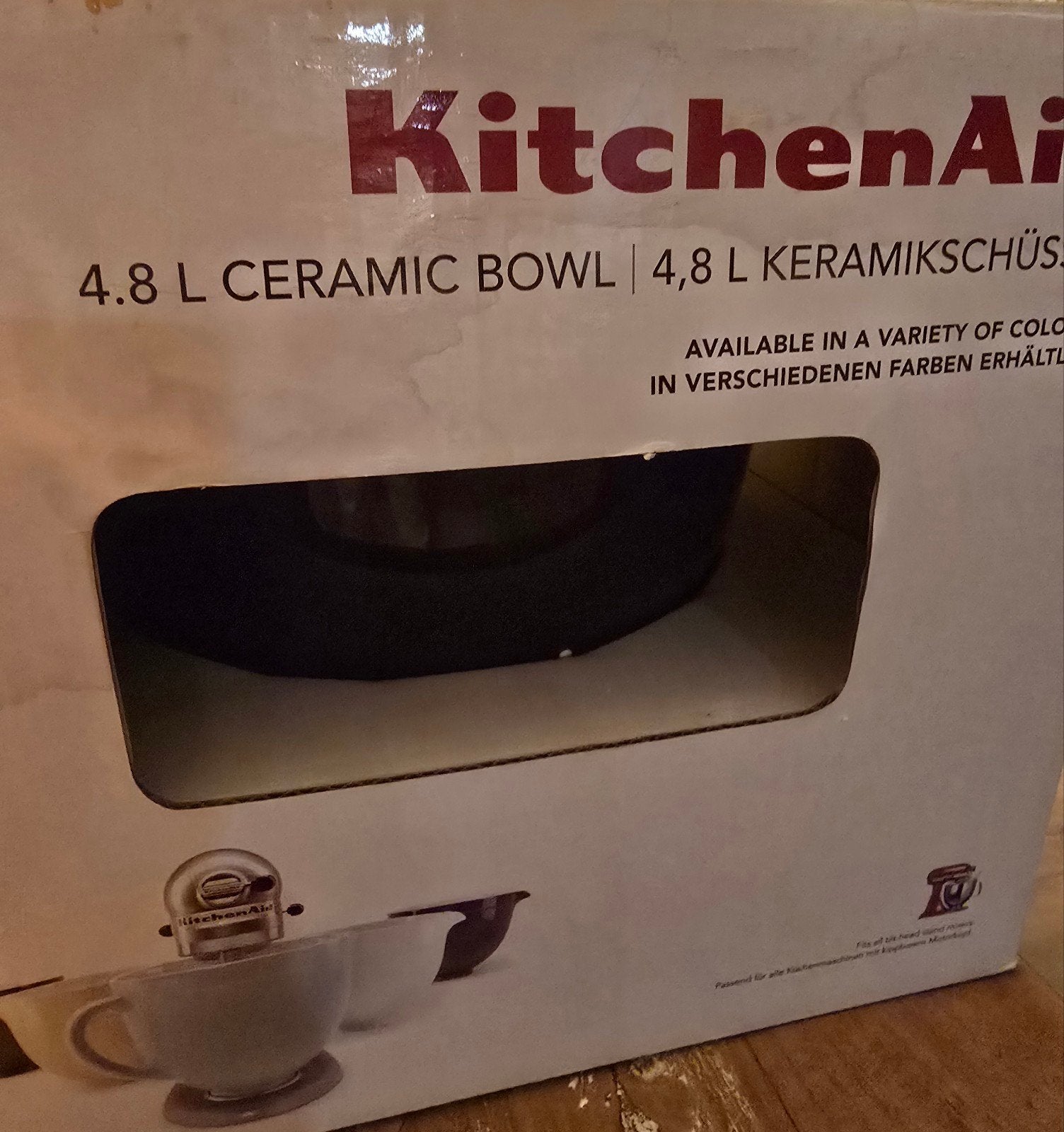 Kitchenaid ceramic bowl, 4 liter of meer, Nieuw, 3 snelheden of meer, Ophalen of Verzenden