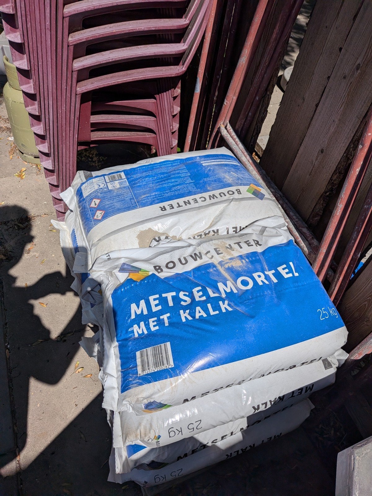 metselmortel met kalk 7 stuks, Ophalen