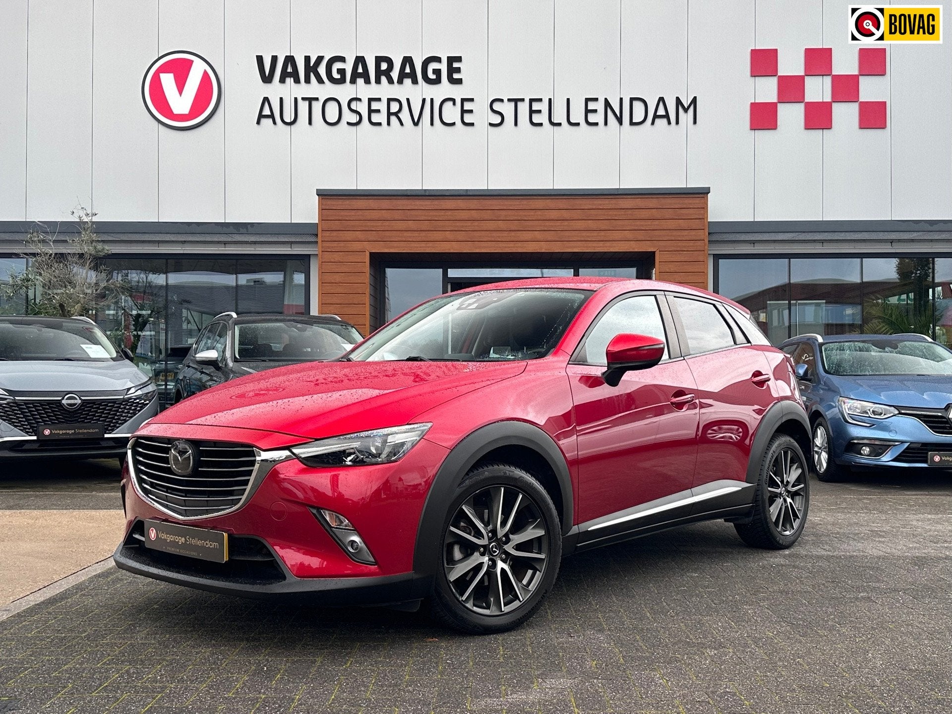 Mazda CX-3 2.0 SkyActiv-G 120 GT-M|Keyless|Navi|Head-Up|Stoe, Auto's, 4 cilinders, Leder en Stof, Origineel Nederlands, SUV of Terreinwagen