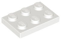 Lego plaatjes 2x3 wit 4 stuks nieuw, Ophalen of Verzenden, Nieuw, Losse stenen, Lego
