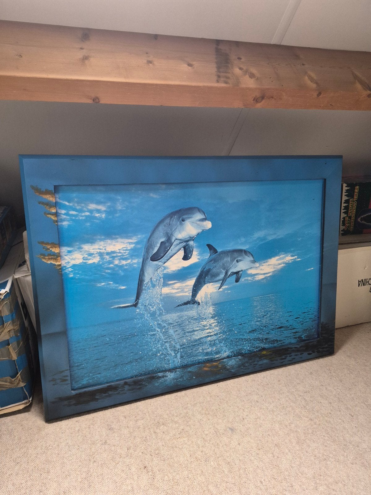 Schilderij met dolfijnen, Antiek en Kunst, Ophalen