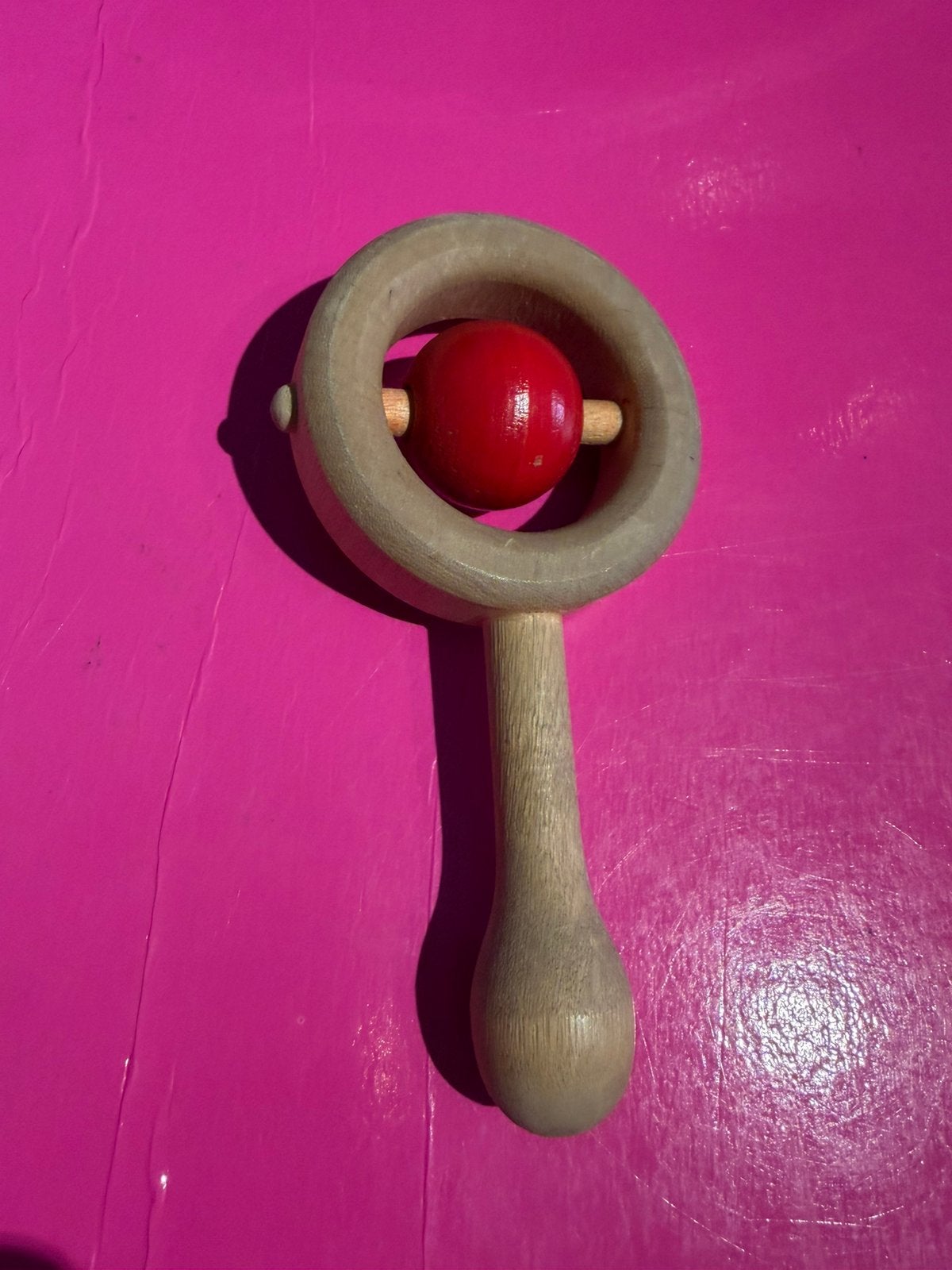 Vintage houten rammelaar, Ophalen of Verzenden, Rammelaar