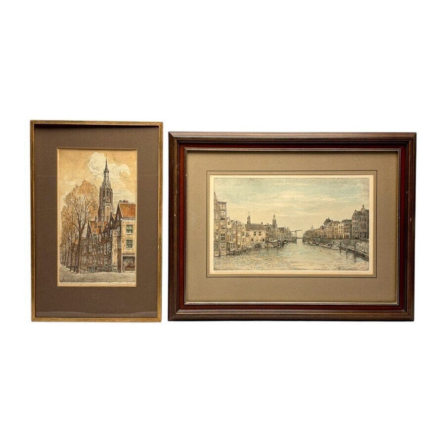 Marius Janssen (1885-1957) en Jan Beekman -, Antiek en Kunst, Kunst | Etsen en Gravures, Ophalen of Verzenden, Ets