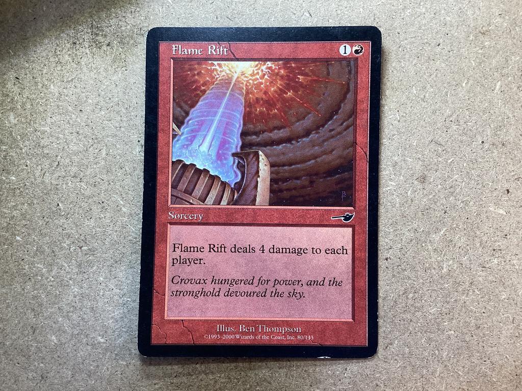 1x Flame Rift [080/143] (Light Played), Ophalen of Verzenden, Gebruikt, Losse kaart