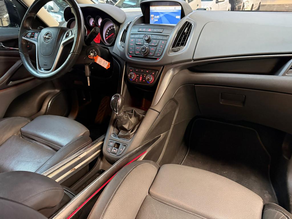 Opel Zafira Tourer 1.4 Cosmo 7p. Airco, Lederen bekleding, L, Auto's, Opel, Euro 5, 4 cilinders, Bruin, 7 stoelen