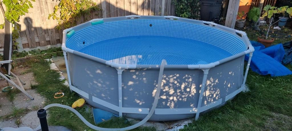 Intex Zwembad Rond 305x76 Compleet met Zoutwatersysteem, Ophalen, Gebruikt, Minder dan 80 cm, Rond