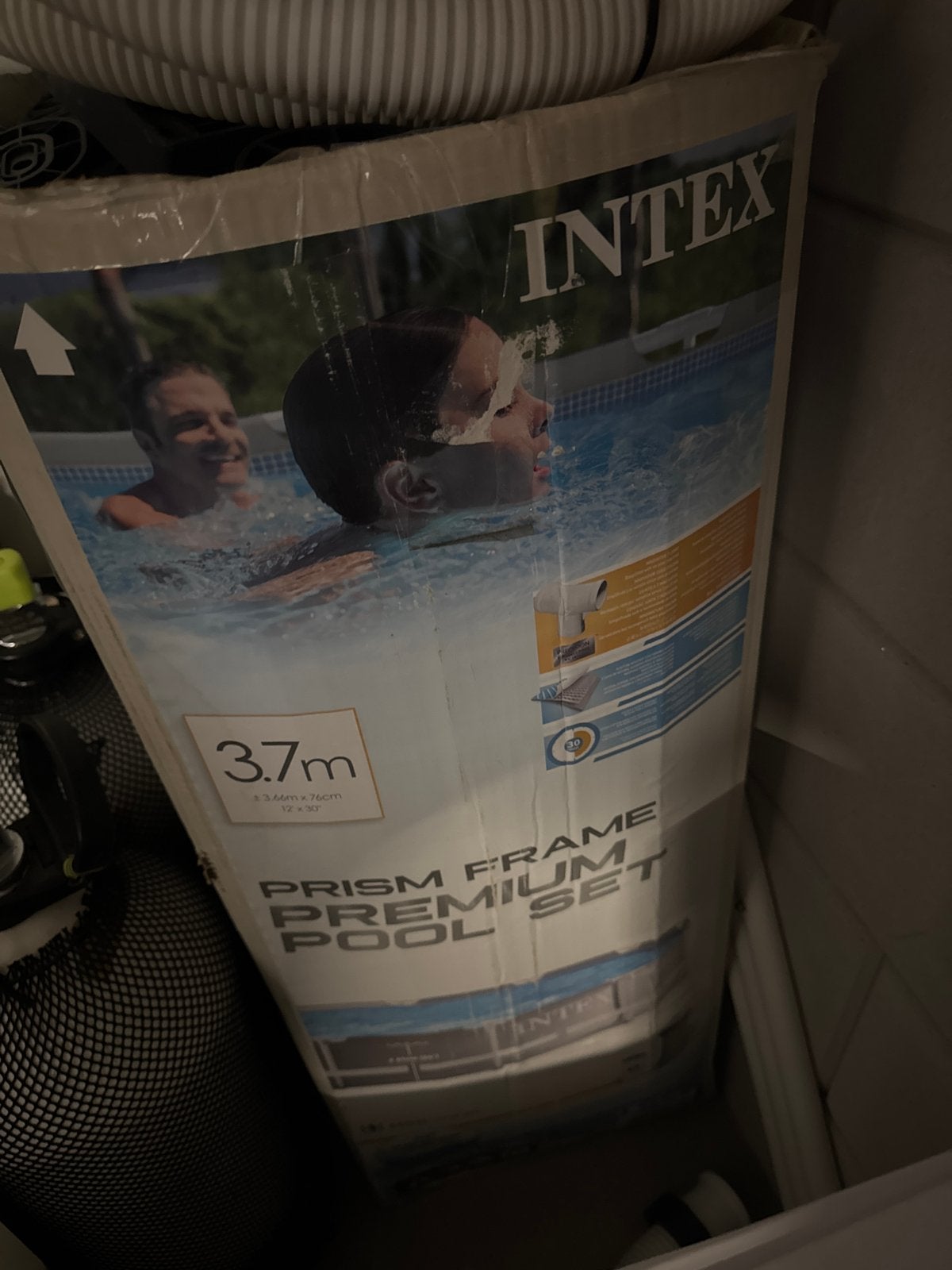 Intex Prism Frame Premium Zwembad Rond 366 cm Compleet, Ophalen, 80 tot 120 cm, Rond, Opzetzwembad