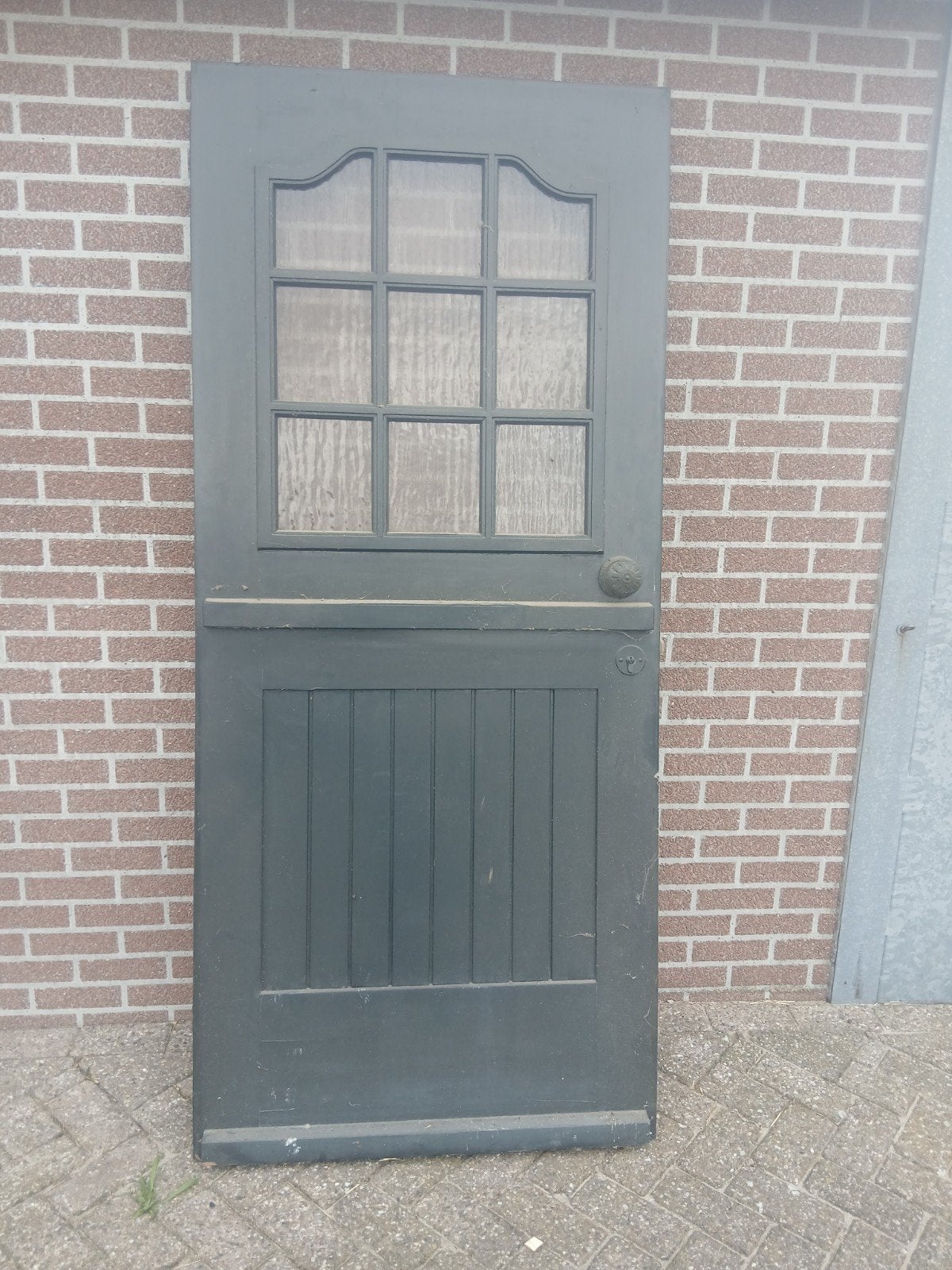 Hardhouten voordeur in boerderij stijl., Ophalen of Verzenden, Gebruikt, Buitendeur, 200 tot 215 cm