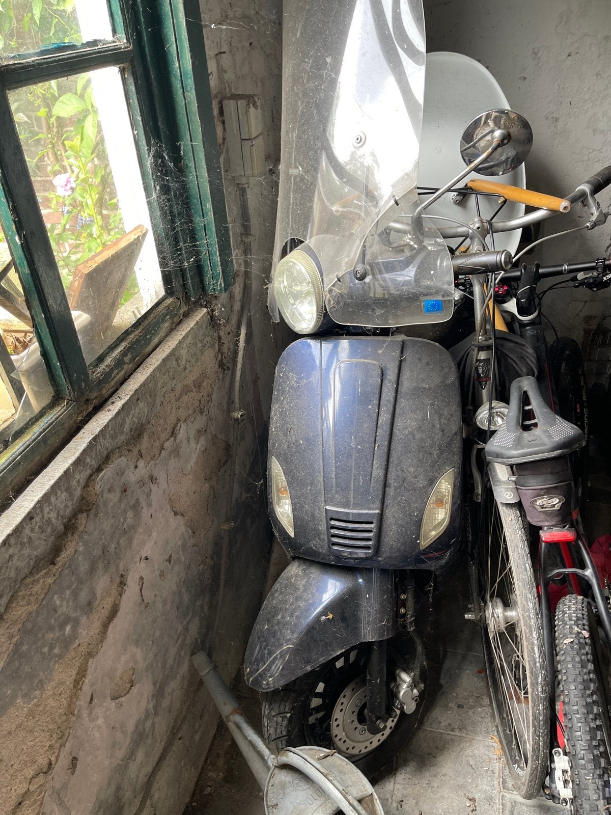 Opknap scooter met blauw kenteken - Start met kickstart, Ophalen of Verzenden, Gebruikt, Benzine, Overige merken