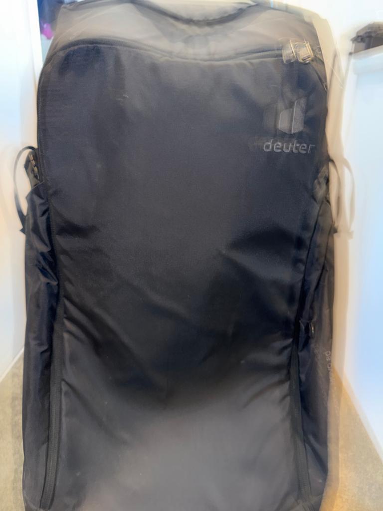Deuter Reistas/Rugzak met Wieltjes - Zwart, Gebruikt, 20 tot 30 cm, Zwart, Ophalen of Verzenden