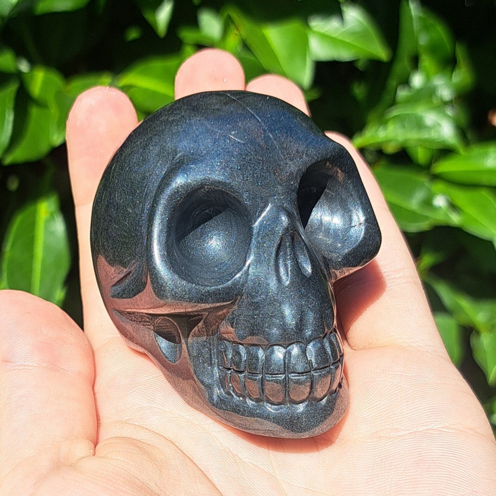 Hematiet skull schedel edelsteen doodshoofd natuursteen, Ophalen of Verzenden