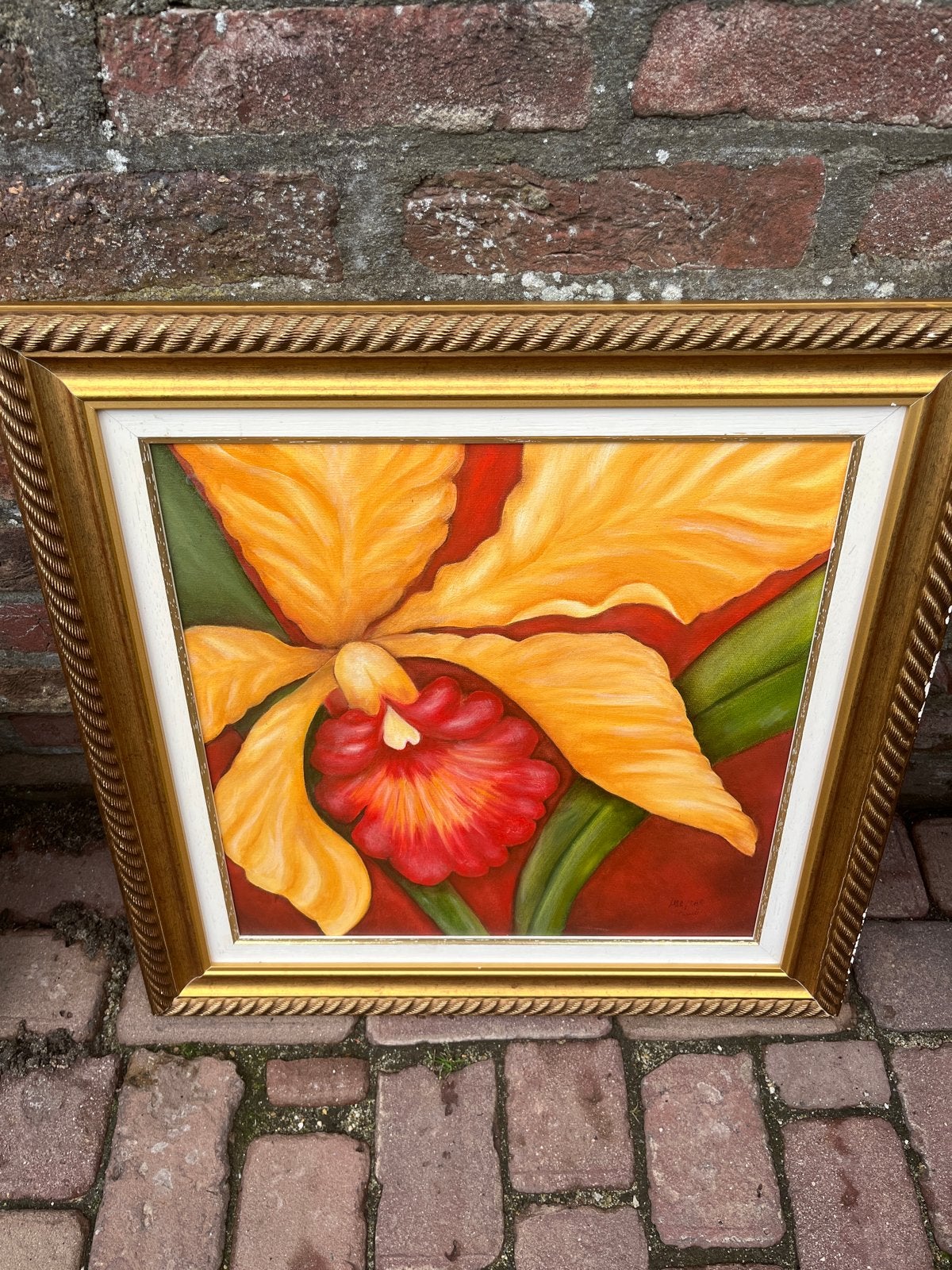 Schilderij 'Orquidea' - Olie op doek uit Brazilië (2009), Verzenden