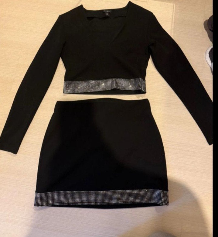 Mooie set, Maat 38/40 (M), Zwart, Ophalen of Verzenden, Boven de knie
