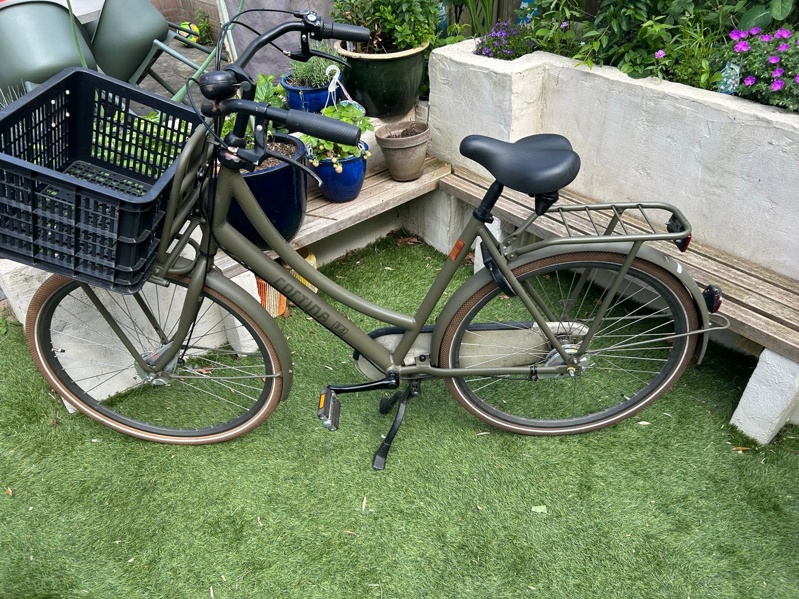 Cortina U4 Transportfiets Denim - Stoere en Praktische Fiets, Fietsen en Brommers, Gebruikt, Versnellingen, 50 tot 53 cm, Trommelrem