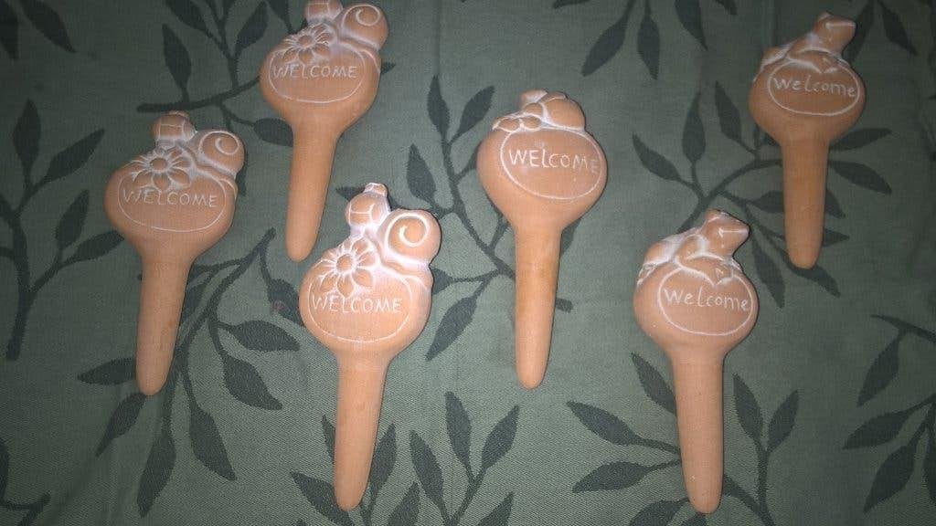 NIEUW TERRACOTTA 6 WATERDRUPPELAAR 4 THERMOMETER SLAK KIKKER, Huis en Inrichting, Kamerplanten, Ophalen, Halfschaduw, Minder dan 100 cm