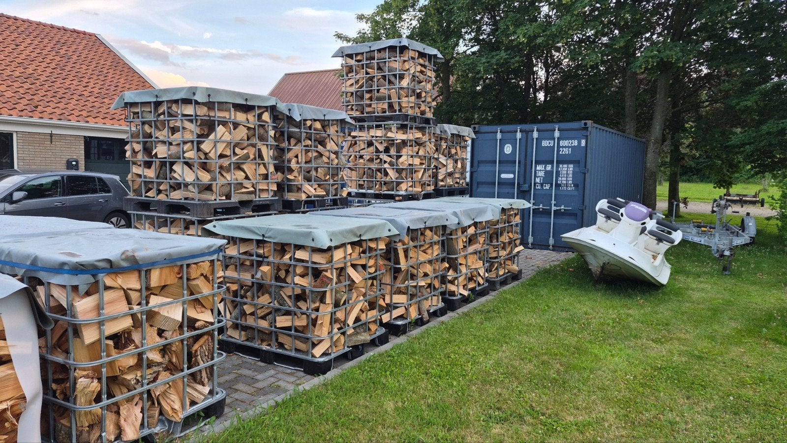 Eiken haardhout 🔥 brandhout 🔥 kachelhout, Ophalen of Verzenden, Eikenhout, Blokken