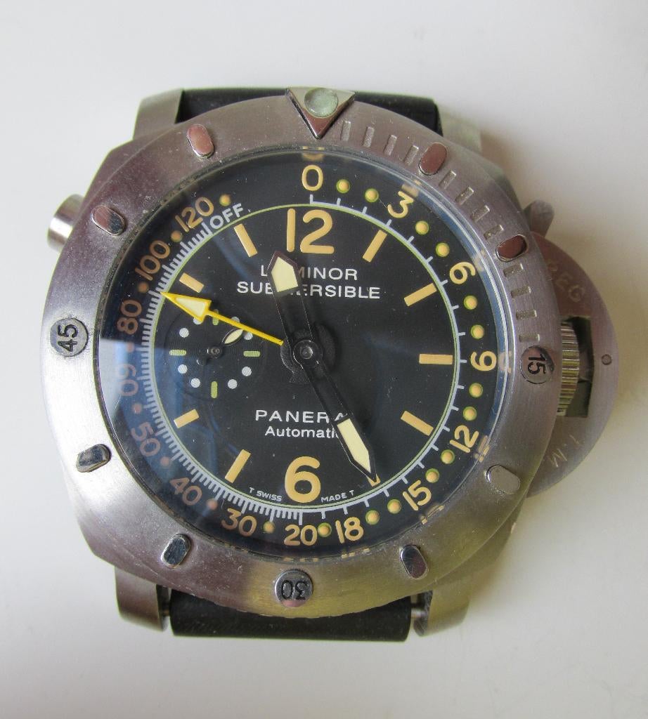 Panerai Luminor Submersible automatic Diver, Gebruikt, Staal, Polshorloge, Overige materialen